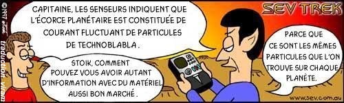 Histoire #026, Tricordeur bon marché. Sev Trek Comic Strip. Copyright 1997-2025 by John Cook. Traduction et utilisation avec accord de son auteur. Reproduction interdite sans son accord.